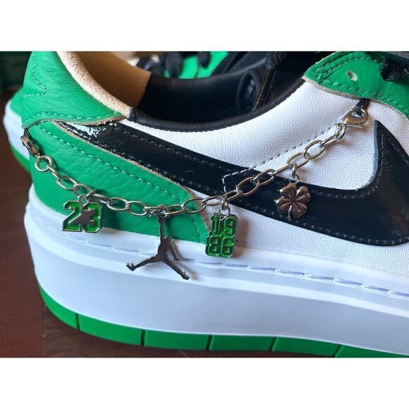 WMS 12 - Men 10.5 Nike Air Jordan 1 Elevate Low ‘Lucky Green’ DQ8394-301 NWOB M - Picture 8 of 13